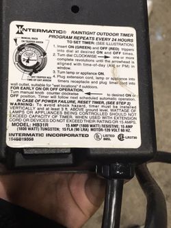 Heavy Duty Intermatic Timer