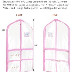 New Dancer Costume Bags 8 Pc Set Pink