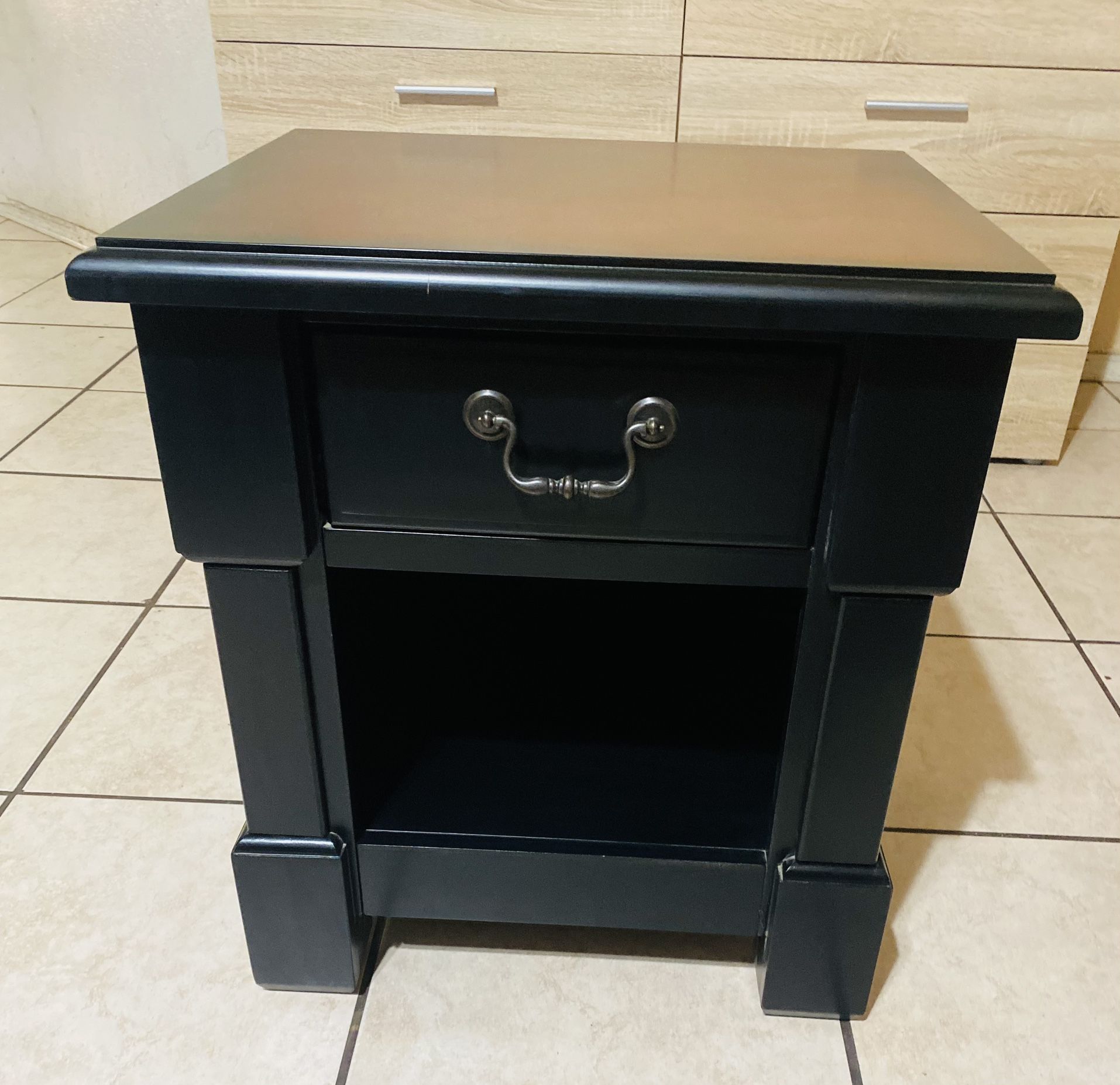 Black And Brown End Table