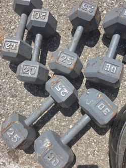 20/25/30 pound dumbbells