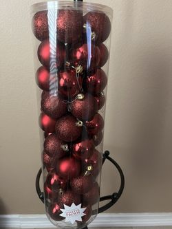 Gorgeous Red Shiny Balls- 50 Count