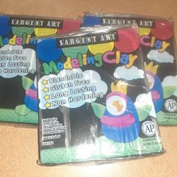 Brand New Sargent Art Non-Hardening Modeling Clays 1 lb, Black; 20 pks available Retail $16