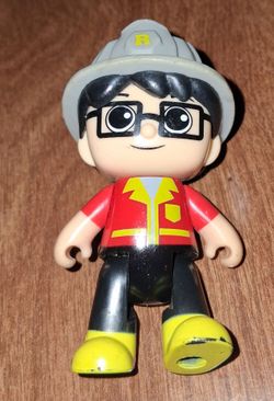 Small Toy Figure with Hard Hat