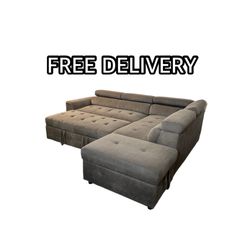 FREE DELIVERY PULL OUT SECTIONAL SOFA COUCH SALA
