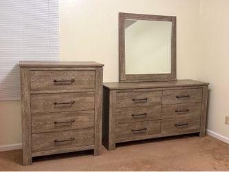 Dresser and Mirror Set