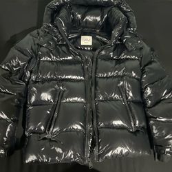SAM Glacier Quilted Down black puffer jacket