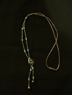 925 Silver Bear Claw & Turquoise Necklace