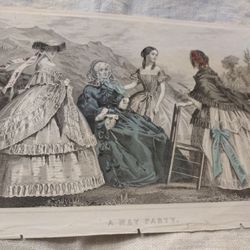  1859 Hand Tinted Engraving