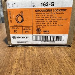 BRIDGEPORT 163-G 1" GROUNDING LOCKNUT W/LUG