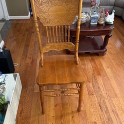 Oak Pedestal Chair