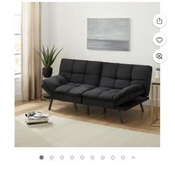 Black Suede Futon
