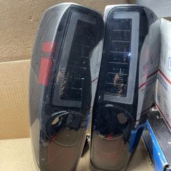 OT111 04-12 Chevy Colorado GMC Yukon Black Smoke C- Bar Taillight Pair 