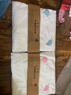 Two new baby bath towels super soft