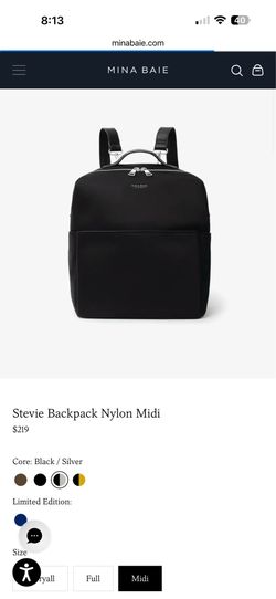 MINA BAIE nylon midi black