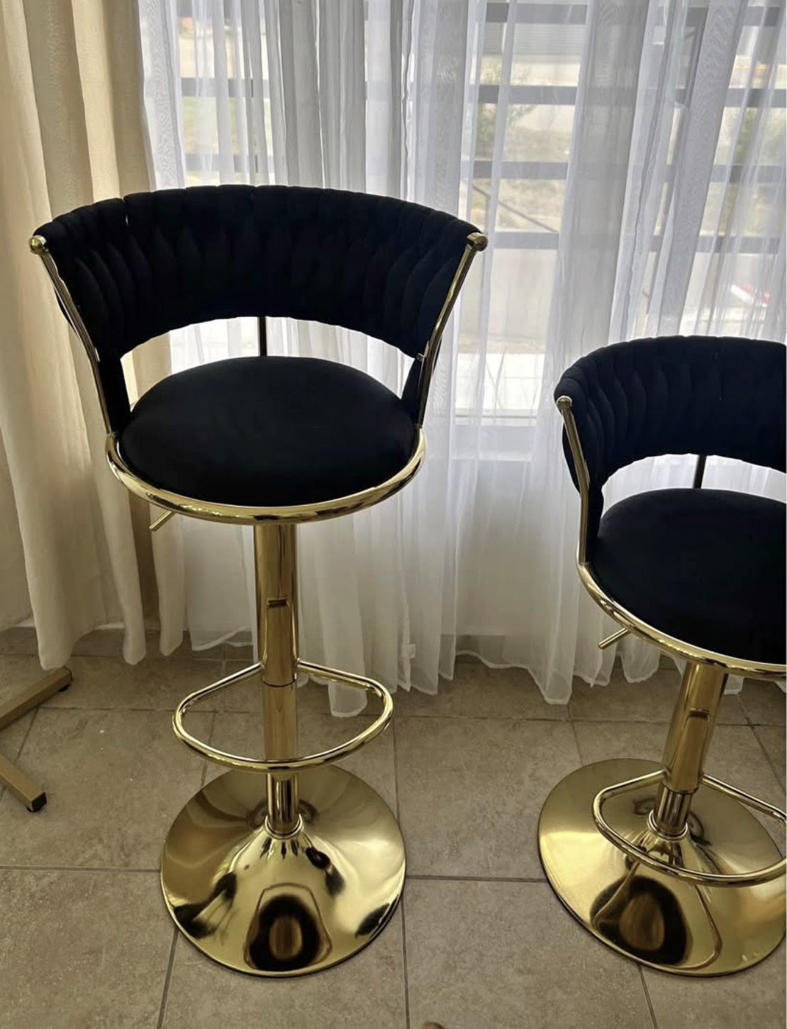 BLACK / GOLD Barstools For Sale