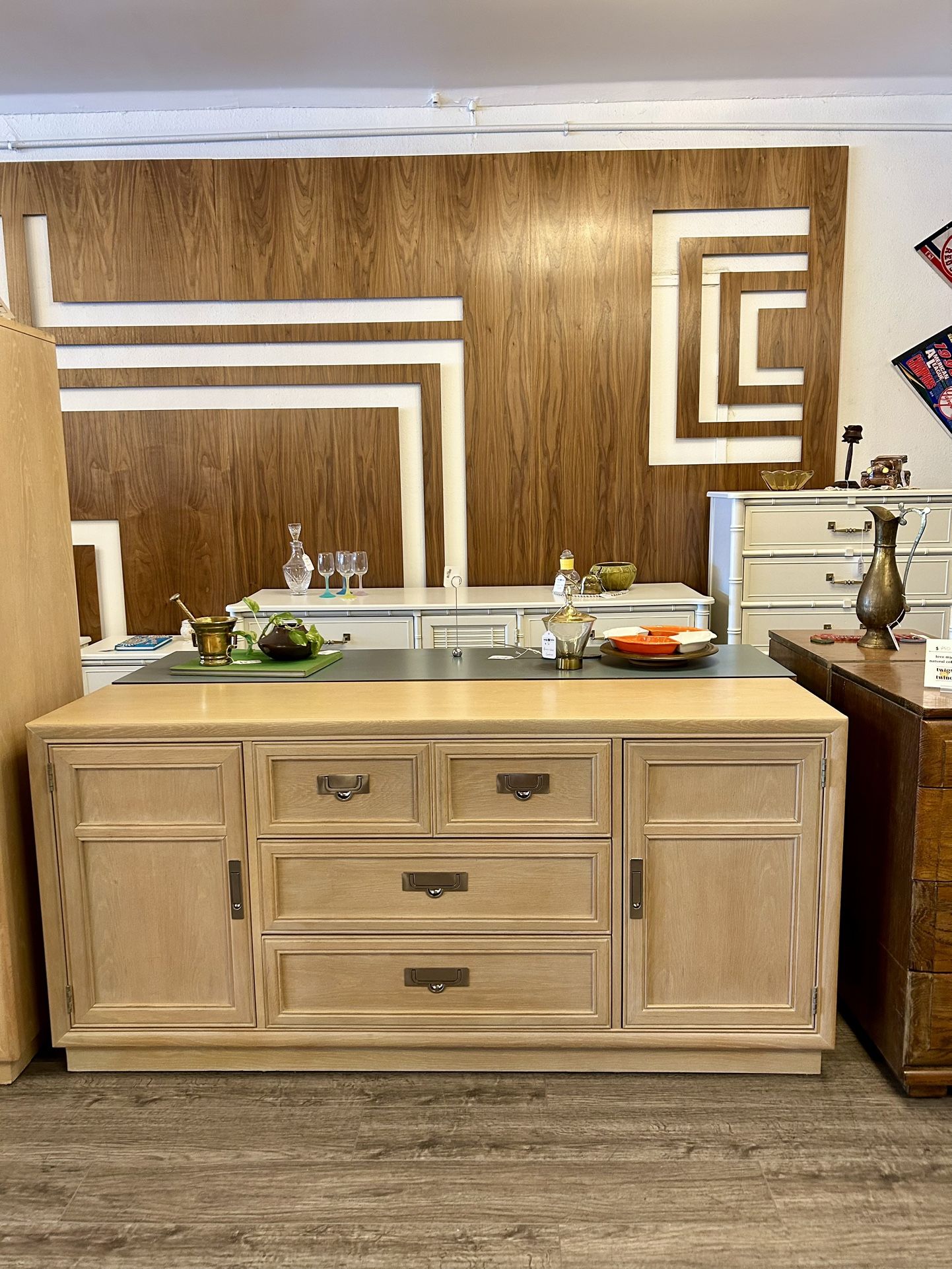 White Oak Buffet / Campaign Sideboard / Tv Stand / Entertainment Center