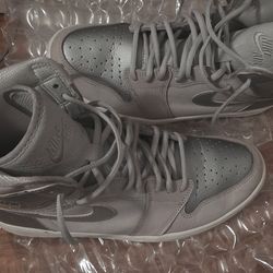 Nike Air Jordan 1 High Metallic Silver Mens 11