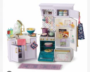 ✨ Retired American Girl Gourmet Kitchen Set W Bonus Table & Chairs – Complete & Beautiful Condition ✨