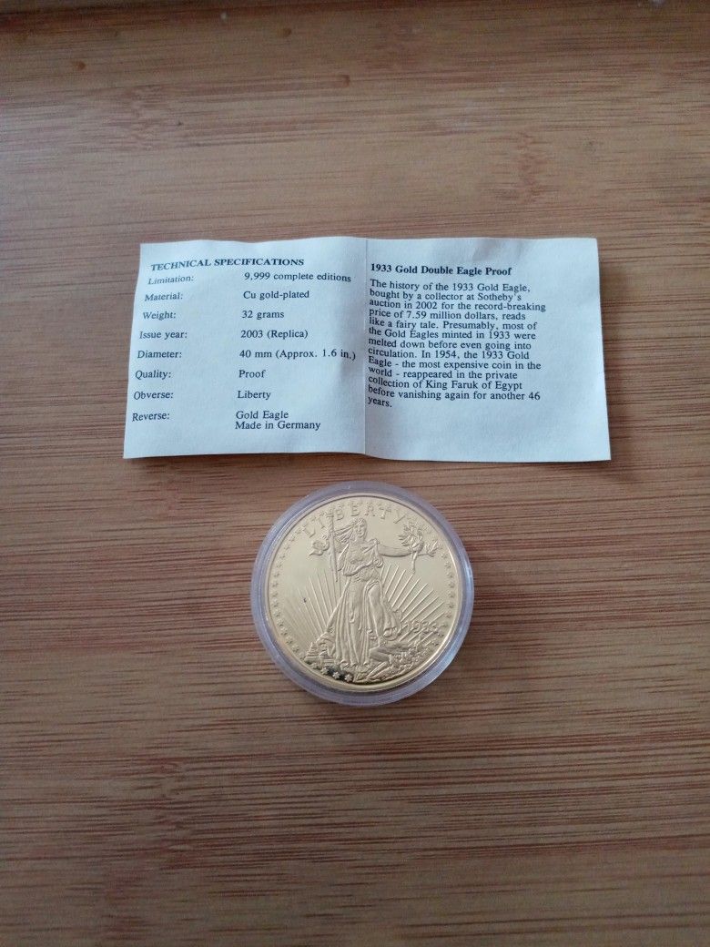 1933 Gold Double Eagle Proof