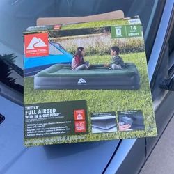 Ozark Trail Full Airbed with Built-in Pump (14" Tall) - Guest & Camping Ready!