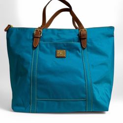 Authentic Ralph Lauren Duffield Nylon Tote – Turquoise