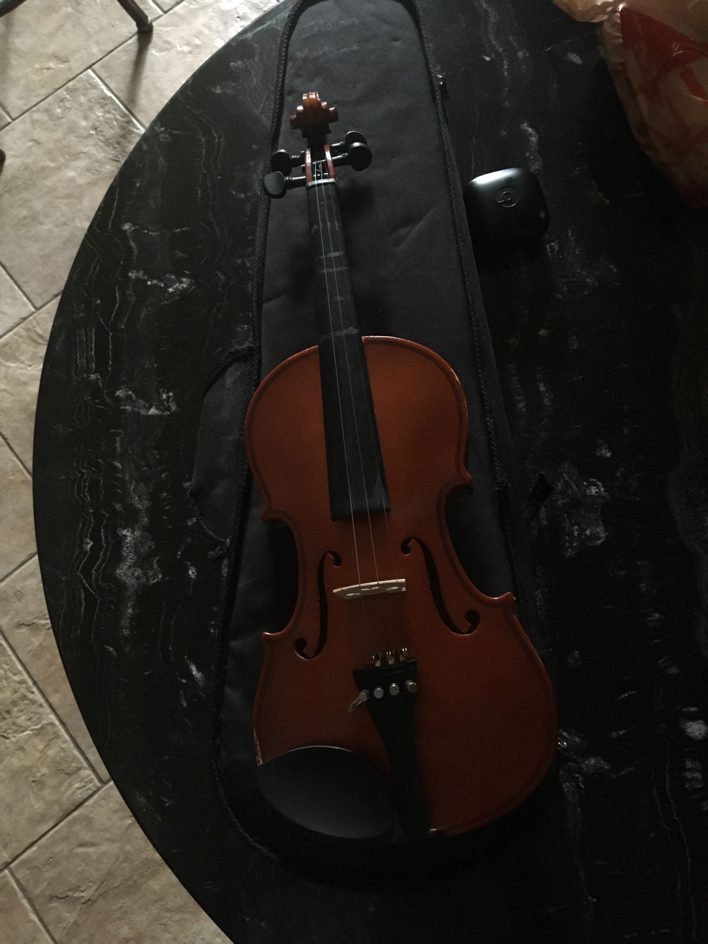 4/4 Size Student Violin w/ bow and extra tail piece and bridge