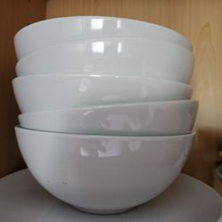 Set Of White Bowls