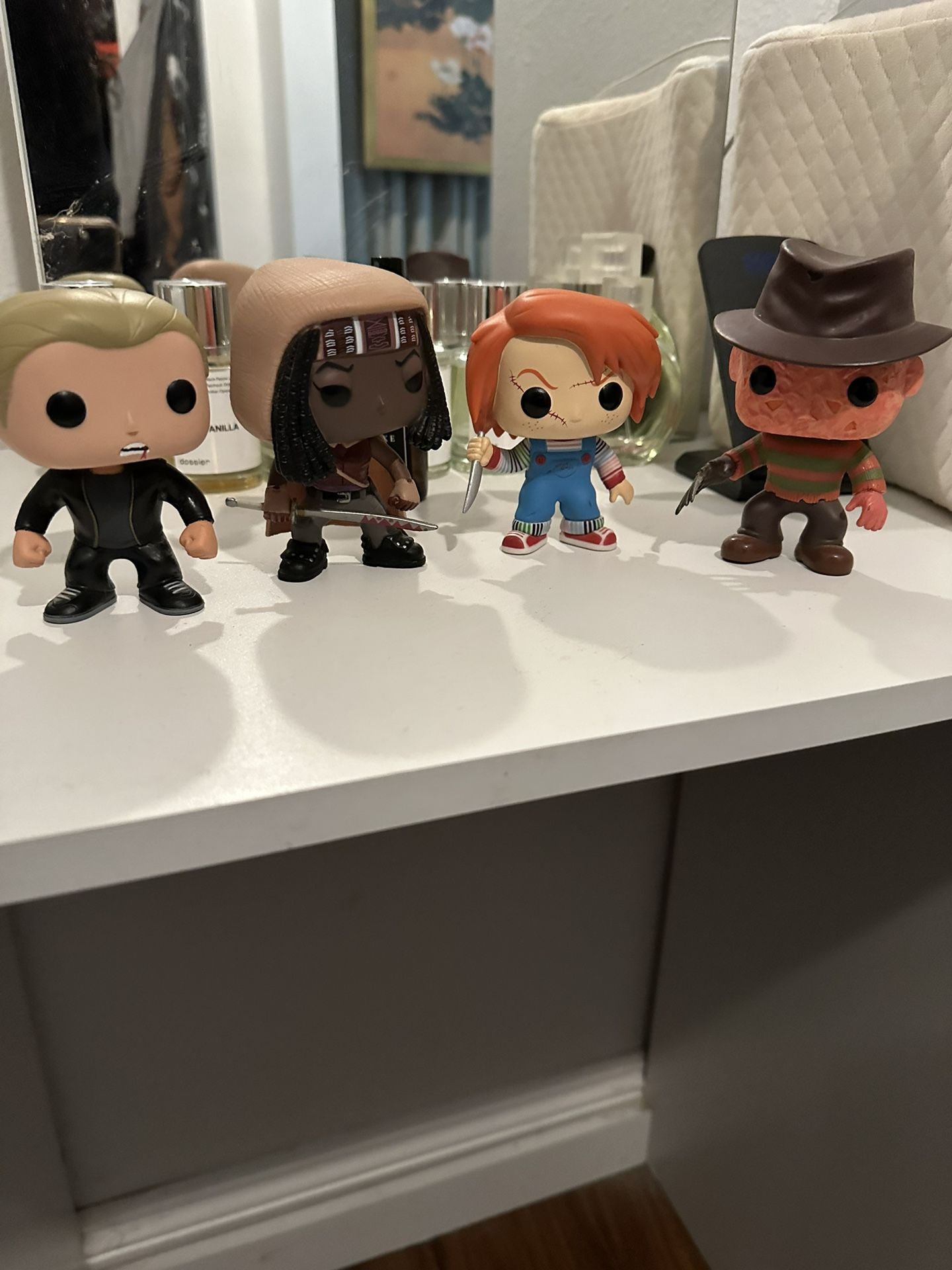 Funko Pops. Freddy. Michonne.Eric Northman.Chucky.