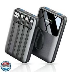 Power Bank, 15000mAh Portable Charger with Built in Cable, 22.5W Fast Chargin