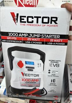 VECTOR 1000 Amp Jump Starter, Compressor, USB Power