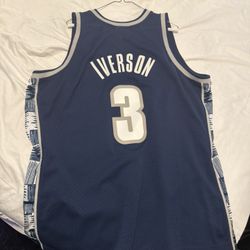 Allen Iverson Georgetown Hoyas Mitchell & Ness 1995/96 Swingman Replica Jersey - Navy