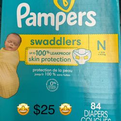 👶Pampers NEWBORN 84 Diapers New