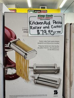 KITCHENAID 3-PIECE PASTA ROLLER AND CUTTER ATTACHMENT KSM-PRA