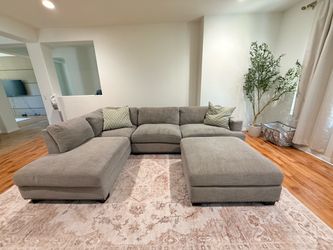 Large Gray/Taupe Modular Sectional Sofa – Costco / Emerald Home