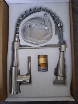 Swivel Pull Down 2 Spayer Bush Nickle Kitchen Faucet