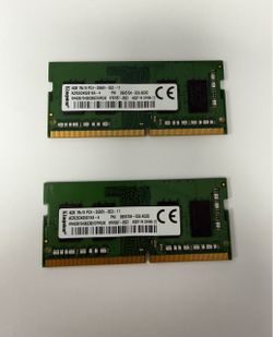 Used Kingston 2 x 4GB DDR4 So-DIMM RAM