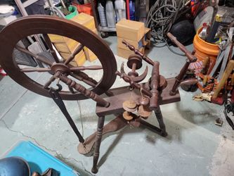 Antique Saxony Style Spinning Wheel