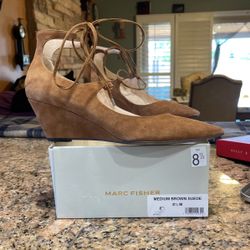 Ladies, medium brown suede, Mark Fisher shoes 8.5M