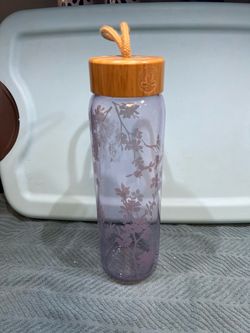 Glass Water Bottle with Bamboo Lid