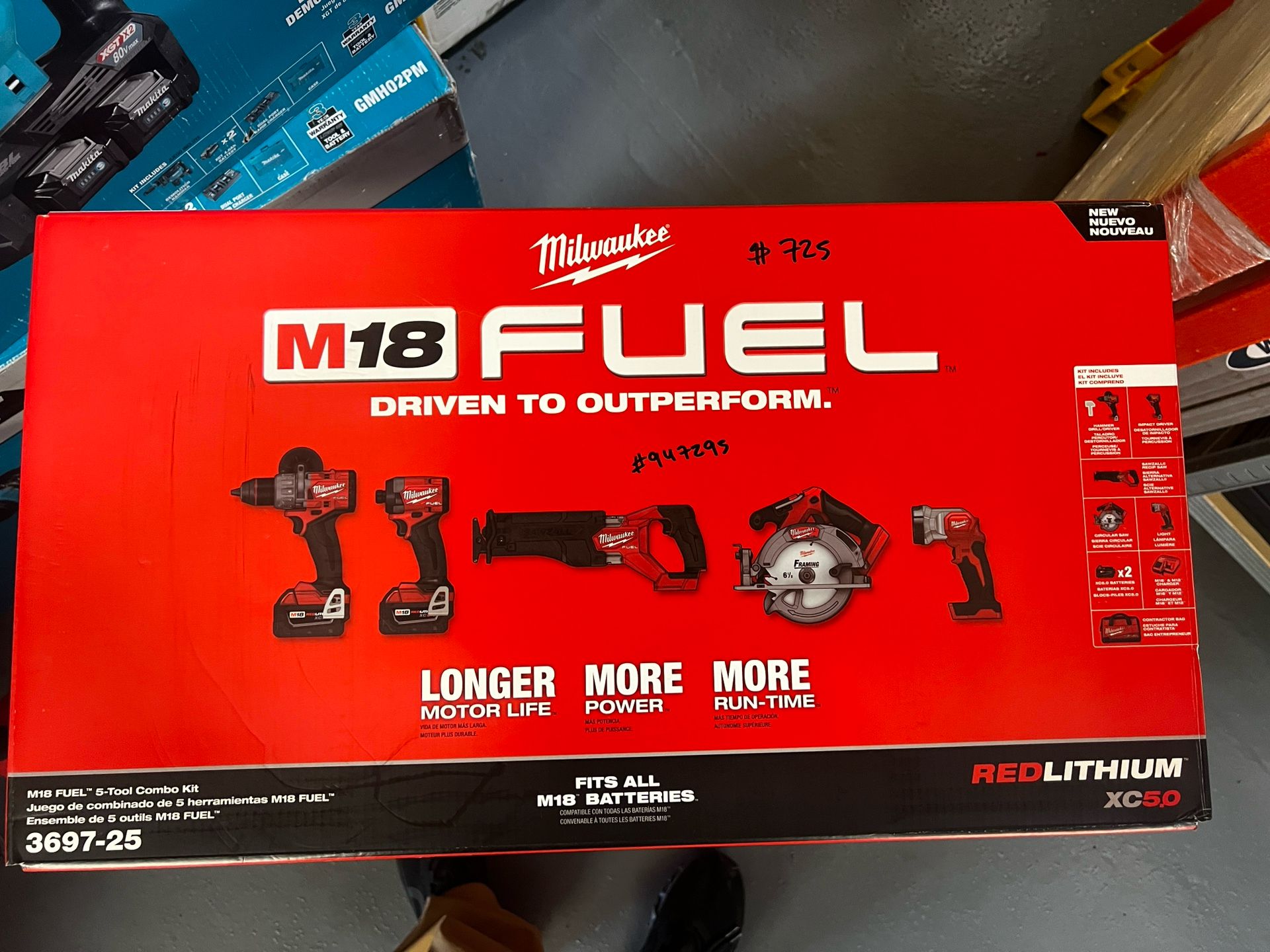 Milwaukee M18 Fuel 5 Tool Combo Kit