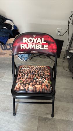 WWE shirt and chair