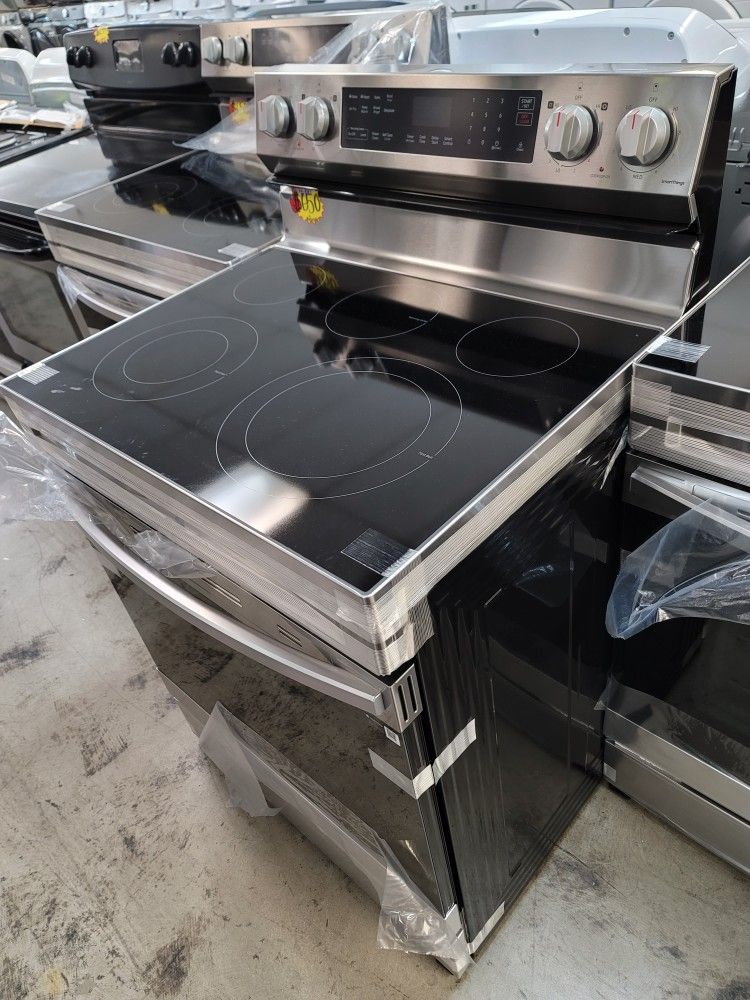 New Samsung Convectional 5 Element Glass Top Stove Range Estufa