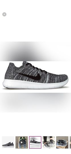 Nike Women's Black/White Flyknit-Style Running Sneakers size US 6.5Y