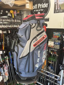 ASK ECHO SLC-130 Golf Cart Bag 15-Way Top Blue/Gray/Red