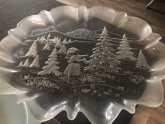 Winter scene Serving plate