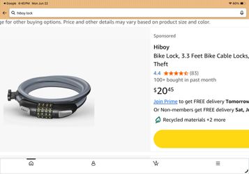Hiboy lock $15