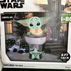 Huge Baby Yoda Christmas Inflatable 