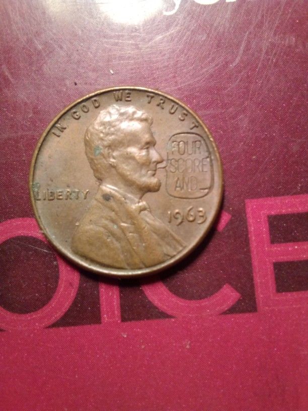 USA 1963 Copper Penny 