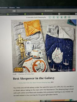 Like New Pottery Barn Kids Star Wars Sleeping Bag