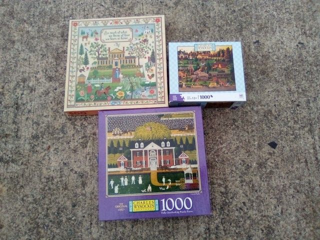 Lot Of 3 Jigsaw Puzzles Wysockis